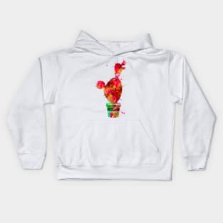 Cactus Watercolor Painting 3 Kids Hoodie